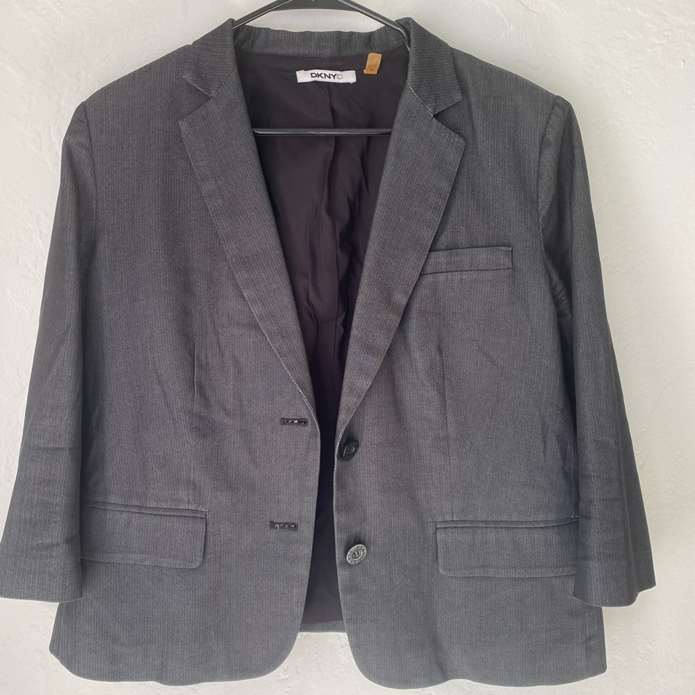 DKNYC charcoal blazer size 14